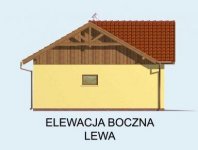 Elewacja projektu G64 garaż dwustanowiskowy z pomieszczeniem gospodarczym - 3