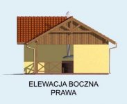 Elewacja projektu G64 garaż dwustanowiskowy z pomieszczeniem gospodarczym - 4