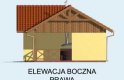 Projekt budynku gospodarczego G64 garaż dwustanowiskowy z pomieszczeniem gospodarczym - elewacja 4