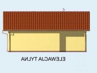 Elewacja projektu G64 garaż dwustanowiskowy z pomieszczeniem gospodarczym - 2 - wersja lustrzana