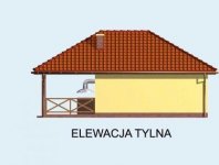 Elewacja projektu G59 garaż dwustanowiskowy z wiatą - 2