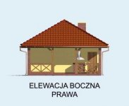 Elewacja projektu G59 garaż dwustanowiskowy z wiatą - 4