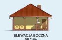 Projekt budynku gospodarczego G59 garaż dwustanowiskowy z wiatą - elewacja 4