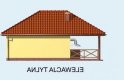 Projekt budynku gospodarczego G59 garaż dwustanowiskowy z wiatą - elewacja 2