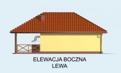 Elewacja projektu G60 garaż dwustanowiskowy z pomieszczeniem gospodarczym - 3