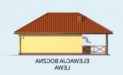 Elewacja projektu G60 garaż dwustanowiskowy z pomieszczeniem gospodarczym - 3 - wersja lustrzana