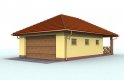 Projekt budynku gospodarczego G60 garaż dwustanowiskowy z pomieszczeniem gospodarczym - wizualizacja 3