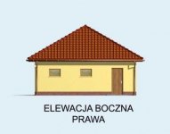 Elewacja projektu G62 garaż trzystanowiskowy - 4