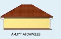 Projekt budynku gospodarczego G62 garaż trzystanowiskowy - elewacja 2