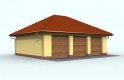 Projekt budynku gospodarczego G62 garaż trzystanowiskowy - wizualizacja 3