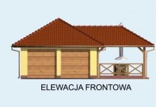 Elewacja projektu G63 garaż dwustanowiskowy - 1