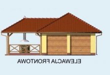 Elewacja projektu G63 garaż dwustanowiskowy - 1 - wersja lustrzana