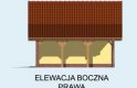 Projekt budynku gospodarczego  G65 - elewacja 4