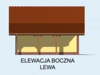 Elewacja projektu G66 garaż dwustanowiskowy z wiatą  - 3