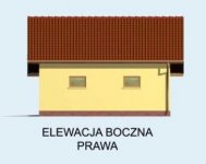 Elewacja projektu G66 garaż dwustanowiskowy z wiatą  - 4