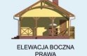 Projekt budynku gospodarczego G69 garaż dwustanowiskowy podziemny - elewacja 4