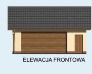 Elewacja projektu G68 garaż dwustanowiskowy - 1