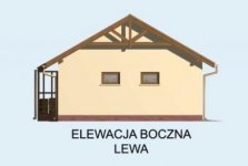 Elewacja projektu G68 garaż dwustanowiskowy - 3