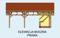 Projekt budynku gospodarczego G67  - elewacja 4