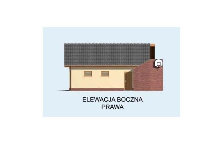 Projekt budynku gospodarczego G28 - elewacja 4