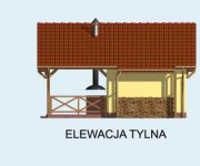 Elewacja projektu G70 garaż jednostanowiskowy z altaną - 2