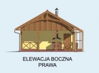 Elewacja projektu G70 garaż jednostanowiskowy z altaną - 4