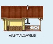 Elewacja projektu G70 garaż jednostanowiskowy z altaną - 2 - wersja lustrzana