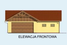 Elewacja projektu G71 garaż dwustanowiskowy z pomieszczeniem rekreacyjnym - 1