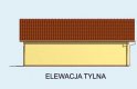 Projekt budynku gospodarczego G71 garaż dwustanowiskowy z pomieszczeniem rekreacyjnym - elewacja 2