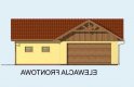 Projekt budynku gospodarczego G71 garaż dwustanowiskowy z pomieszczeniem rekreacyjnym - elewacja 1