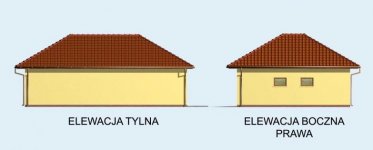 Elewacja projektu G72 garaż dwustanowiskowy z pomieszczeniami rekreacyjnymi i sauną - 2