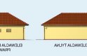 Projekt budynku gospodarczego G72 garaż dwustanowiskowy z pomieszczeniami rekreacyjnymi i sauną - elewacja 2