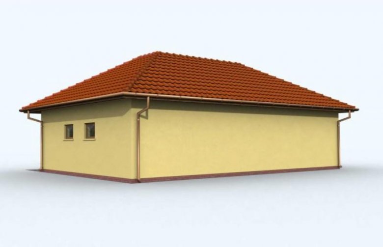 Projekt budynku gospodarczego G72 garaż dwustanowiskowy z pomieszczeniami rekreacyjnymi i sauną