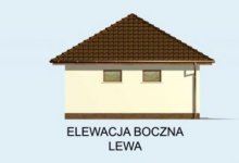 Elewacja projektu G74 garaż jednostanowiskowy z pomieszczeniem gospodarczym - 3