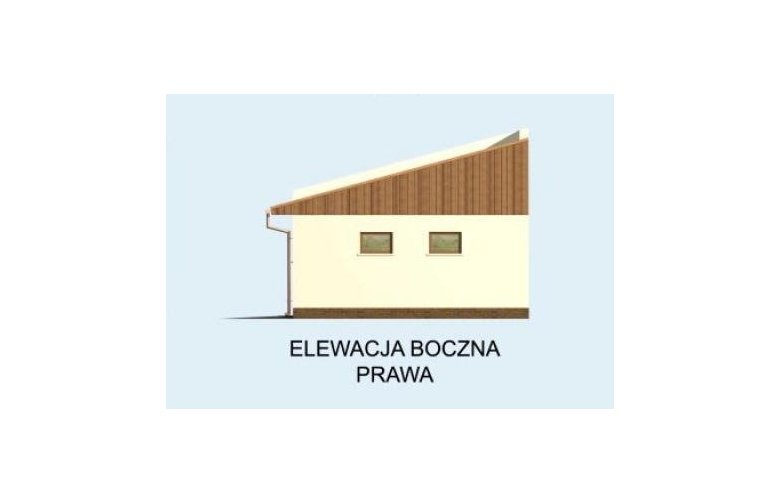 Projekt budynku gospodarczego G75 - elewacja 4