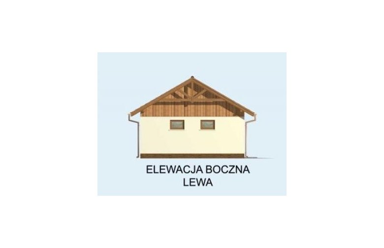 Projekt budynku gospodarczego G76 - elewacja 3