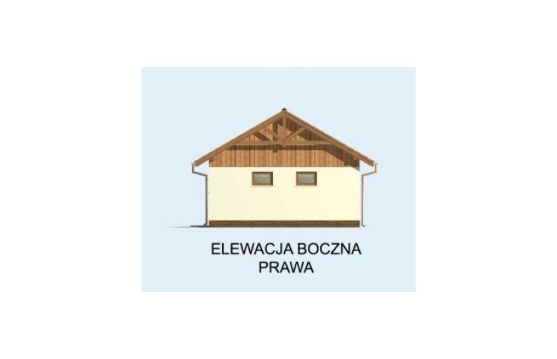 Projekt budynku gospodarczego G76 - elewacja 4