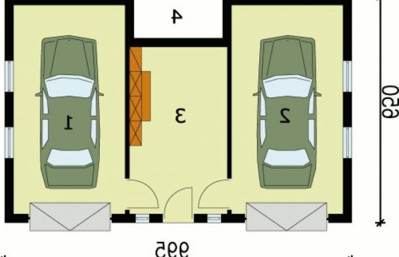 Projekt budynku gospodarczego G76 - przyziemie