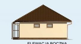 Elewacja projektu G79 garaż dwustanowiskowy - 3