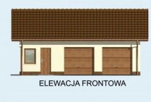 Elewacja projektu G84 garaż dwustanowiskowy z pomieszczeniami gospodarczymi - 1