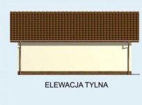 Elewacja projektu G84 garaż dwustanowiskowy z pomieszczeniami gospodarczymi - 2