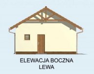 Elewacja projektu G84 garaż dwustanowiskowy z pomieszczeniami gospodarczymi - 3