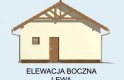 Projekt budynku gospodarczego G84 garaż dwustanowiskowy z pomieszczeniami gospodarczymi - elewacja 3