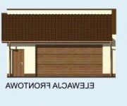 Elewacja projektu G80 garaż dwustanowiskowy - 1 - wersja lustrzana