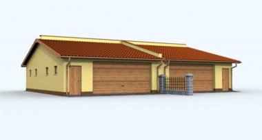 Projekt domu G91 garaż ośmiostanowiskowy