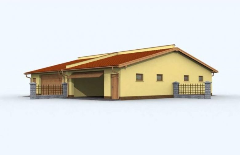 Projekt budynku gospodarczego G91 garaż ośmiostanowiskowy
