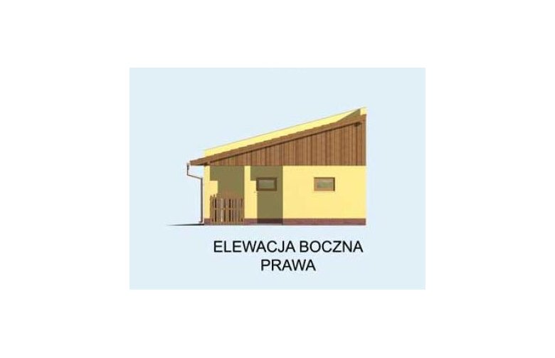 Projekt budynku gospodarczego G97 - elewacja 4