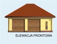 Elewacja projektu G98 garaż dwustanowiskowy - 1