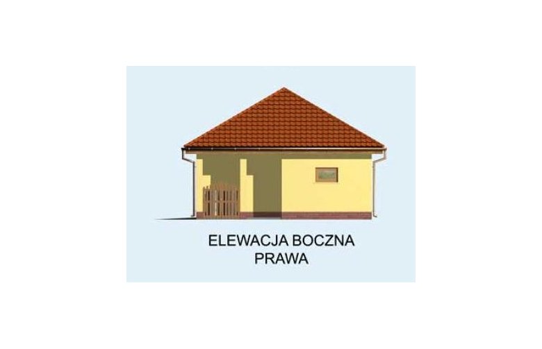 Projekt budynku gospodarczego G98 garaż dwustanowiskowy - elewacja 4