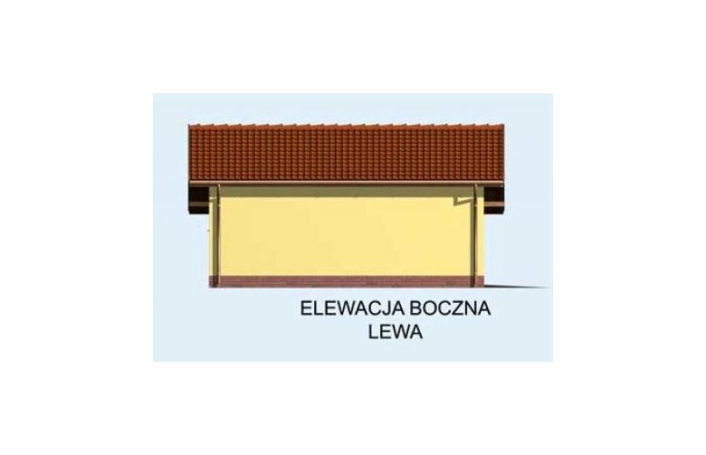 Projekt budynku gospodarczego G100 - elewacja 3